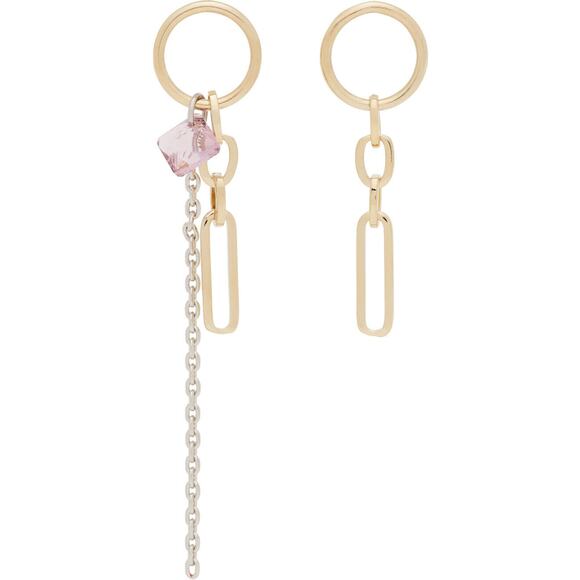 Justine Clenquet Ssense Exclusive Gold & Purple Paloma Earrings - One Size - Picture 1 of 1